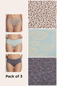 Zivame Regular Rise Full Coverage Hipster Panty (Pack of 3) - Multicolor — thumbnail 2
